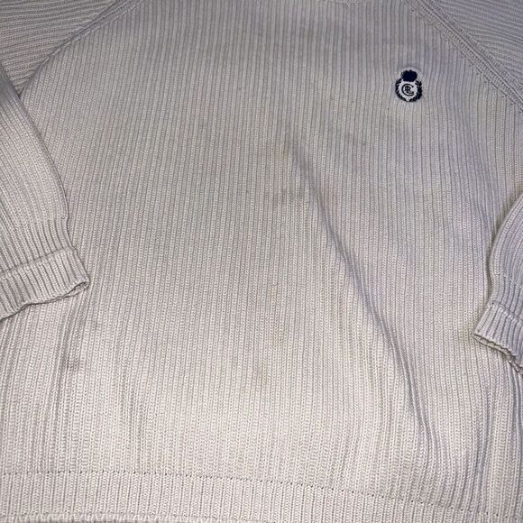 Vintage Chaps Ralph Lauren Knit Sweater Size Medium White Casual - Picture 5 of 9